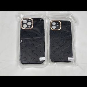 Black LV IPhone 12 & Pro Max Cases